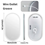 EleganceGlow Miroir LED Ovale Sans Cadre