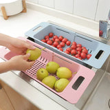 Panier Égouttoir Ajustable pour Évier – Support de Drainage Automatique | Rangement Cuisine Multifonction | Séchage Rapide