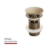 AquaClick Luxe – Bonde de Lavabo Pop-Up en Laiton avec Système Push-Down