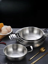 ChefSteel – Poêle en Acier Inoxydable pour Sauces &amp; Paella avec Poignée
