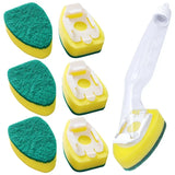 Brosse Vaisselle avec Distributeur de Liquide – Éponge Intégrée et Têtes Rechargeables