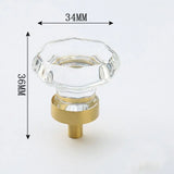 Bouton de Meuble Cristal Éclat Champagne