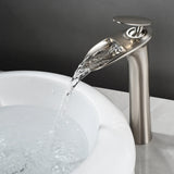 Robinet de Lavabo Cascade Blanc Moderne à Commande Unique