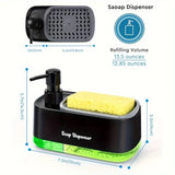 CleanMaster 3-en-1 – Distributeur de Savon Multifonction avec Support Éponge