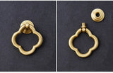 Boutons de Meuble Vintage Trèfle en Laiton