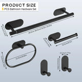 Set de Salle de Bain EasyStick en Acier Inoxydable – Porte-Serviettes et Accessoires Auto-Adhésifs
