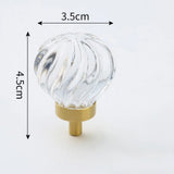 Bouton de Meuble Cristal Éclat Champagne