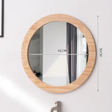 Miroir Mural Nordic Wood – Miroir en Verre avec Cadre en Bois Naturel