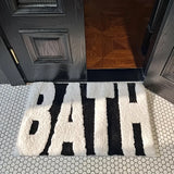 Tapis de Bain Antidérapant Design Noir & Blanc