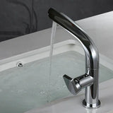 LumiBath – Robinet de Lavabo Pivotant en Laiton et Acier Inoxydable