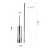 Set WC DuoStand Élégance – Brosse et Porte-Papier Autoportant en Acier Inoxydable, Sans Perçage