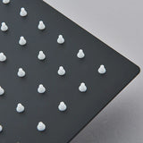 AquaLux – Pommeau de Douche Carré Mat Noir | Montage Murale ou Plafond | Pivot 360°