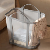 Panier à Linge Pliable Grande Capacité en Maille Respirante