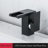 Cascade Élégance – Robinet de Lavabo à Bec Cascade 2 Trous avec Mitigeur Monocommande