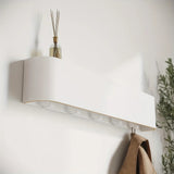 Porte-Manteaux Murale ArcModerne avec Étagère et Crochets Discrets – Bois & Métal