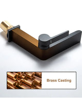 NoirCascade Gun Metal – Mitigeur Lavabo Cascade en Laiton avec Finition Gris Anthracite