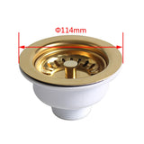 Bonde de Lavabo Aurelio en Acier Inoxydable Doré