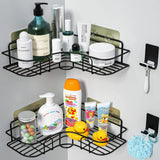 CornerSteel – Étagère d’Angle Murale pour Salle de Bain et Cuisine avec Support de Rangement en Métal