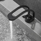 Robinet Cascade WaveLine – Mitigeur Monocommande pour Vasque, Design Moderne Noir/Chrome/Blanc/Or