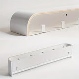 Porte-Manteaux Murale ArcModerne avec Étagère et Crochets Discrets – Bois & Métal