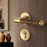 Poignée de Porte Intérieure en Bois de Noyer
