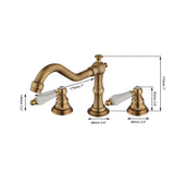 Cascade Élégance Vintage – Mitigeur Lavabo 3 Trous à Effet Cascade en Laiton Antique