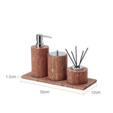 Ensemble de Salle de Bain Travertin Rouge