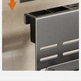 Support Mural pour Couteaux avec Rangement Planche à Découper – Étagère de Cuisine en Acier Inoxydable