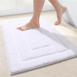 Tapis de Bain Microfibre Velours Double Cadre Premium – Antidérapant Absorbant | Confort Doux | Séchage Rapide