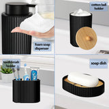 Set d’Accessoires de Salle de Bain Noir