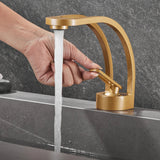 Robinet Cascade WaveLine – Mitigeur Monocommande pour Vasque, Design Moderne Noir/Chrome/Blanc/Or