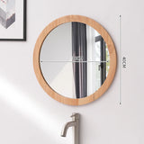 Miroir Mural Nordic Wood – Miroir en Verre avec Cadre en Bois Naturel