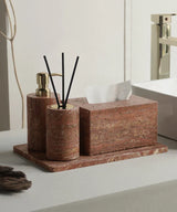 Ensemble de Salle de Bain Travertin Rouge