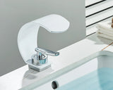 Robinet de lavabo cascade ultra-fin en laiton – Mitigeur moderne pour salle de bain avec eau chaude et froide