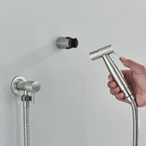 Douchette WC AquaClean Noire – Kit Bidet Mural en Acier Inoxydable pour Hygiène Quotidienne
