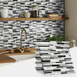 Stickers Muraux Effet Marbre Noir et Blanc