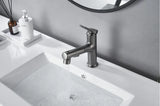Mitigeur de Lavabo Extractible Blanc en Laiton Brossé avec Douchette Intégrée
