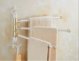 AntikGold – Porte-Serviettes Mural Pliable en Aluminium