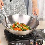 ProWok – Grand Wok en Acier Inoxydable avec Doubles Poignées