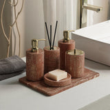 Ensemble de Salle de Bain Travertin Rouge