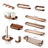 Élégance Rosée Premium – Ensemble d’Accessoires Salle de Bain en Laiton Massif Finition Or Rose