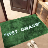 Tapis Décoratif - Herbe Douce – Paillasson Vert Effet Gazon Ultra Doux et Antidérapant