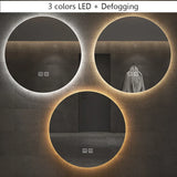 GlowAura – Miroir LED Rond Intelligent avec Éclairage Réglable et Fonction Antibuée (40 / 50 / 60 cm)