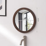 Miroir Mural Nordic Wood – Miroir en Verre avec Cadre en Bois Naturel
