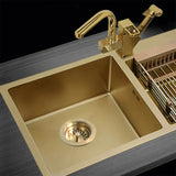 Bonde de Lavabo Aurelio en Acier Inoxydable Doré