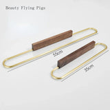 NordicWood – Porte-Serviettes Compact en Aluminium et Bois Massif