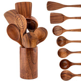 WoodEase – Set de Cuisine en Bois avec Seau de Rangement