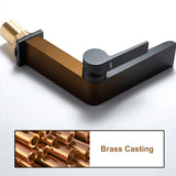 NoirCascade Gun Metal – Mitigeur Lavabo Cascade en Laiton avec Finition Gris Anthracite