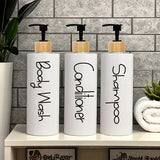 GreenFlow Trio – Set de Distributeurs de Savon Rechargeables pour Salle de Bain