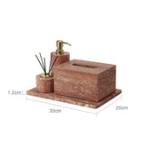 Ensemble de Salle de Bain Travertin Rouge